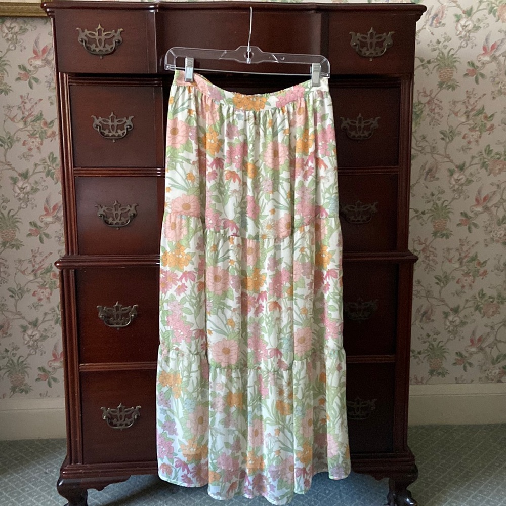Vince Camuto Floral Maxi Skirt